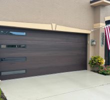 woodgrain garage door